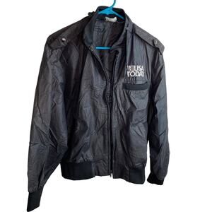 Vintage USA Today black bomber jacket